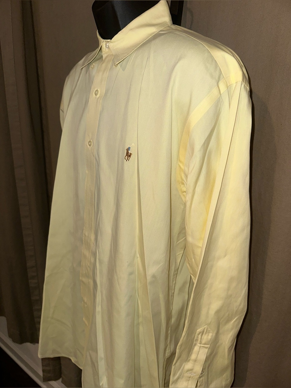 Ralph Lauren Pale Yellow Button-Down Dress Shirt